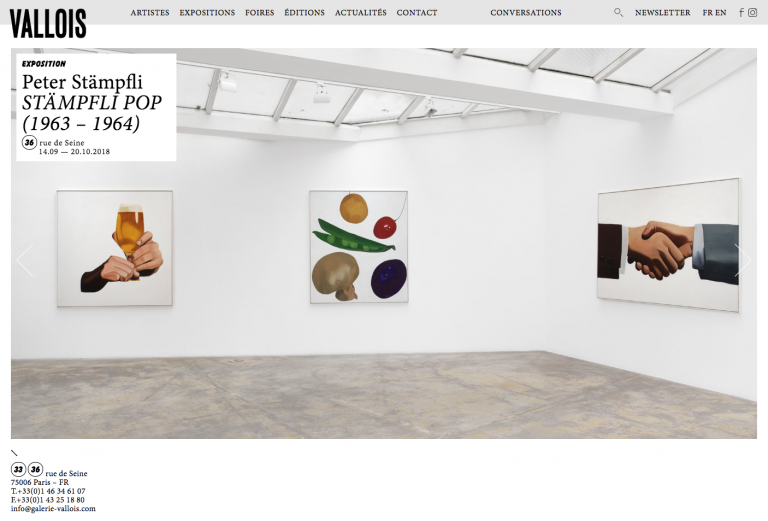 Galerie Georges-Philippe et Nathalie Vallois &mdash; New website